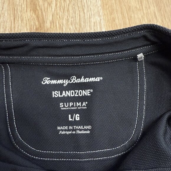 TOMMY BAHAMA ISLAND ZONE POLO SHIRT MENS L EMBROIDERED SWORDFISH PERFORMANCE - Picture 6 of 9